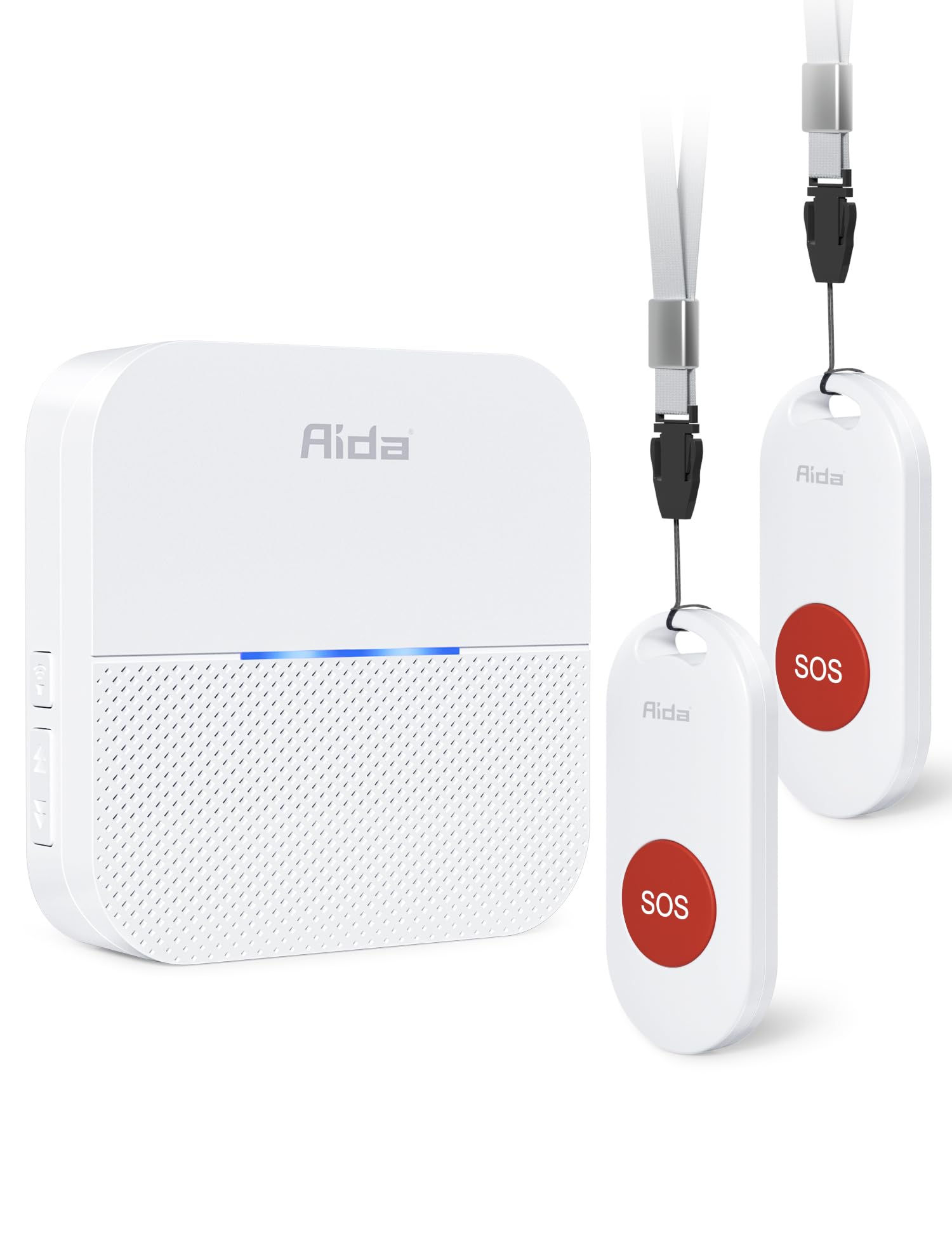 AIDA Wireless SOS Call Receiver, feet levels Caregiver Pager, 2 and up
