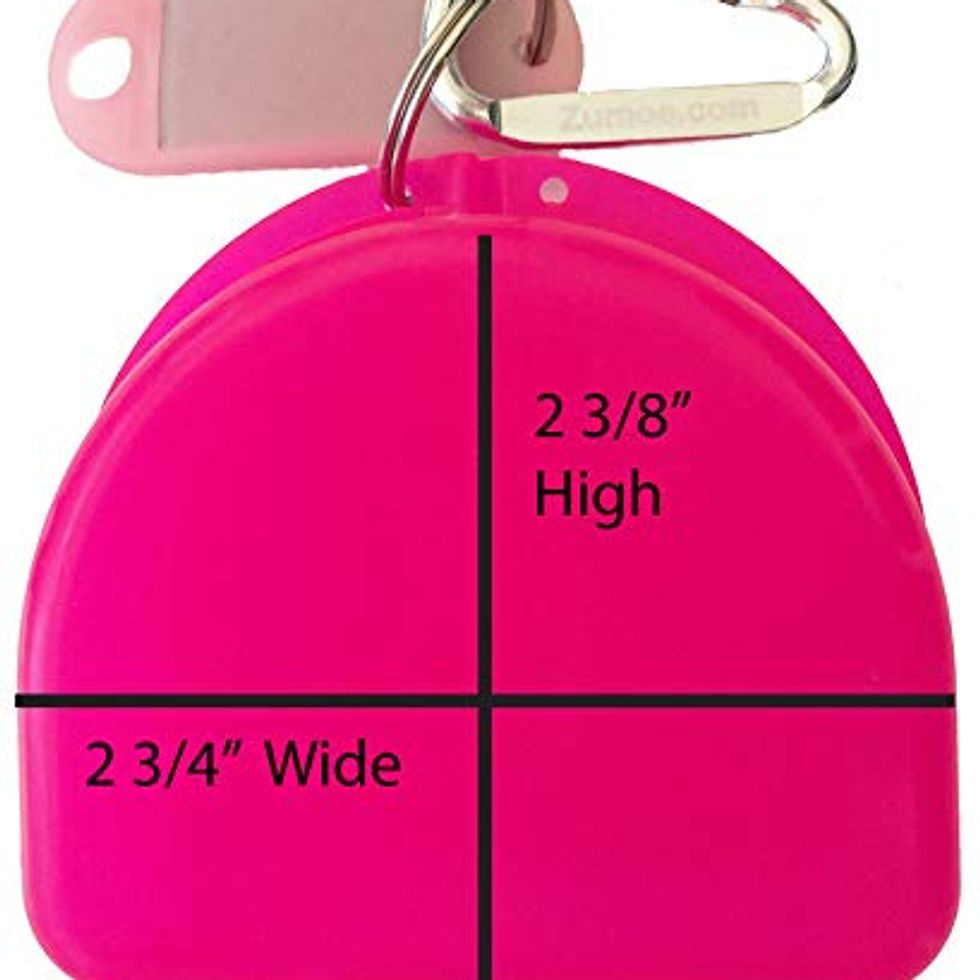 Thumbnail: Lacrosse Mouthguard Case Retainer Case - Lacrosse Sticks (Pink) Pink