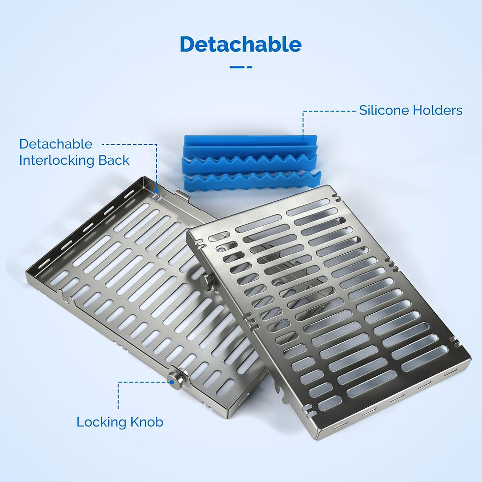 Thumbnail: JMU Dental Autoclave Sterilization for Detachable Rack, Cassettes 10 Blue