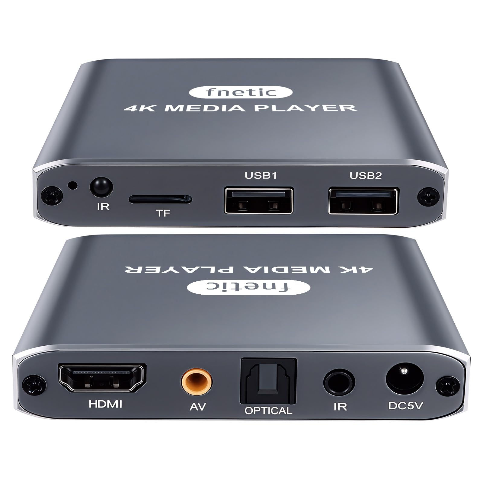 4K HD Player, TV Video Player for Digital Media MP4 USB SD Card, Auto Playback,