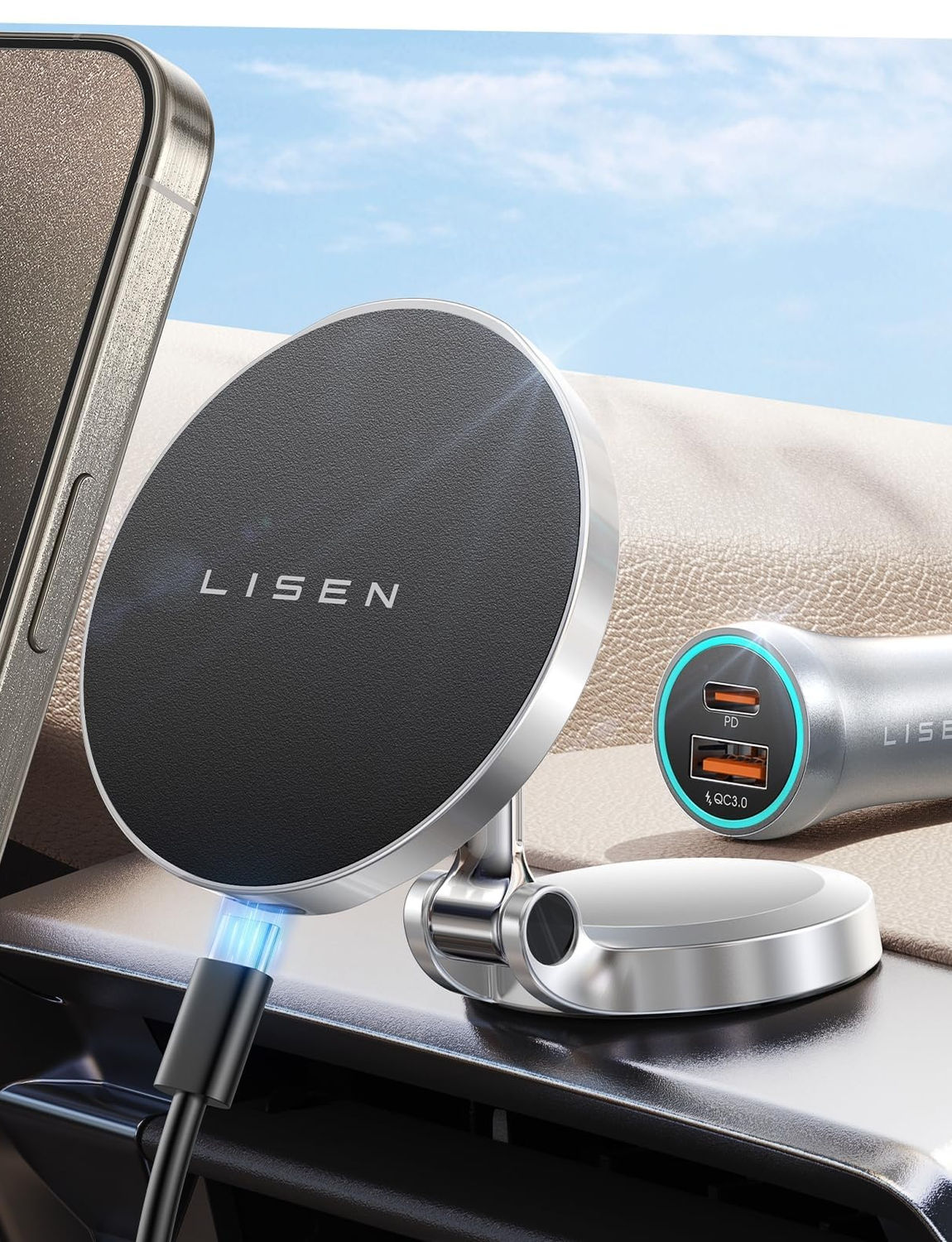 LISEN for Magsafe Car Mount Charger
