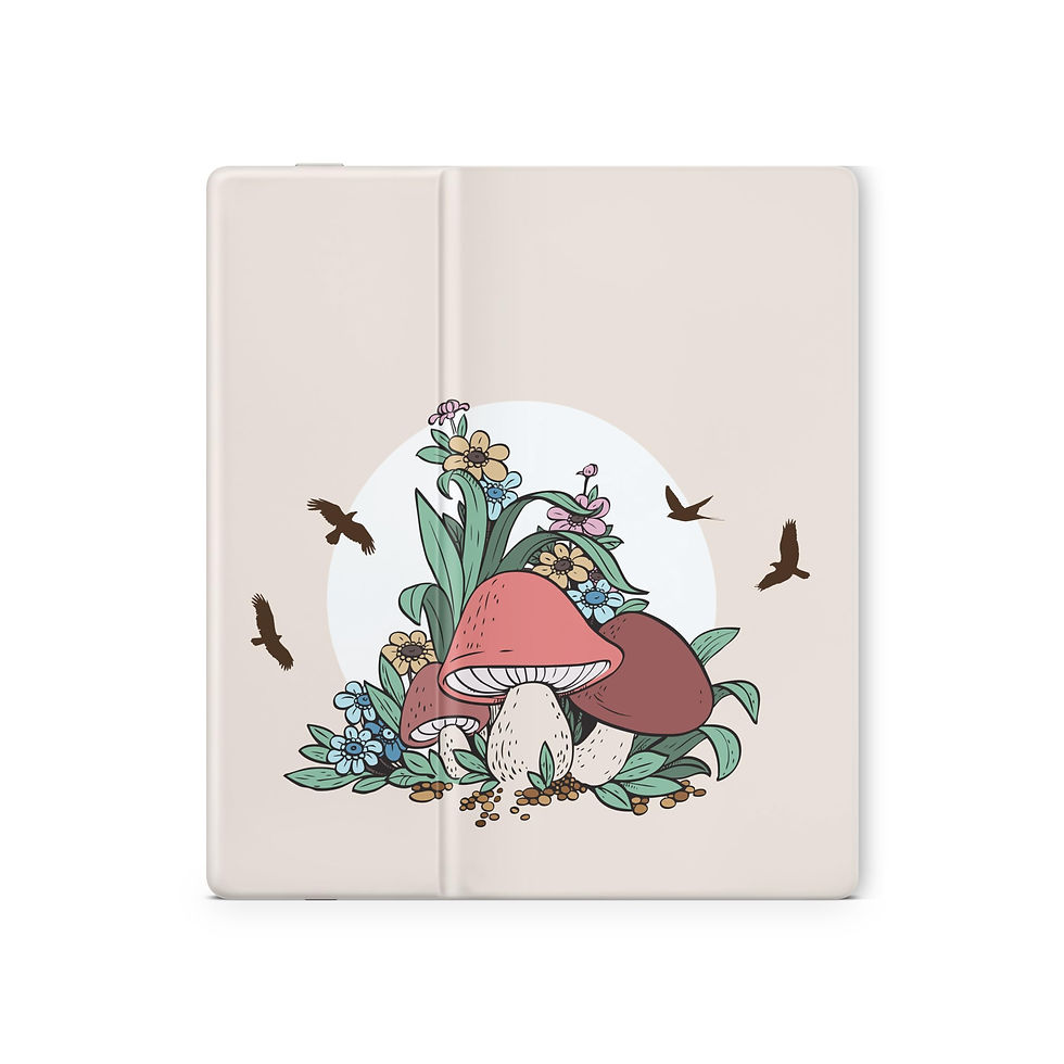 Thumbnail: Tacky Design Mushroom Skin for Kindle Oasis (10th Gen, 2019), Light Beige