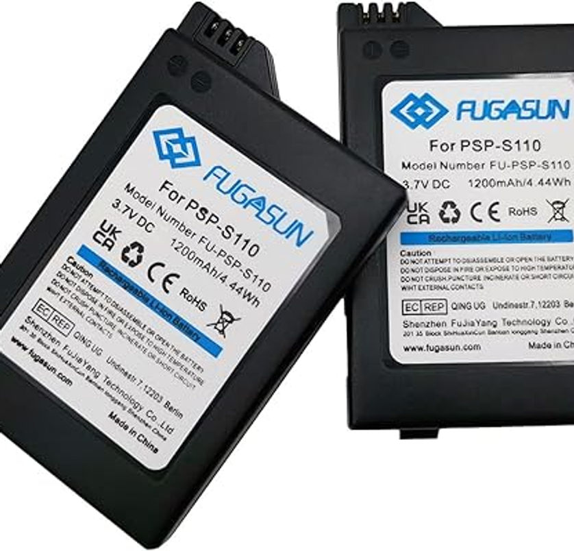 TFSeven PSP-S110 Battery + 5V 2A Charger for PSP 2000/3000 Consoles