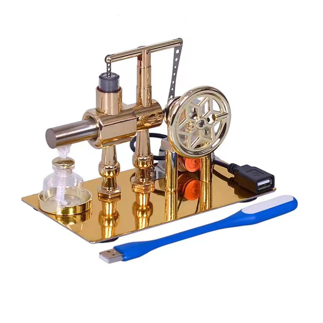 Hot Air Education Electricity Power LED Kit Stirling Engine Motor Kit for