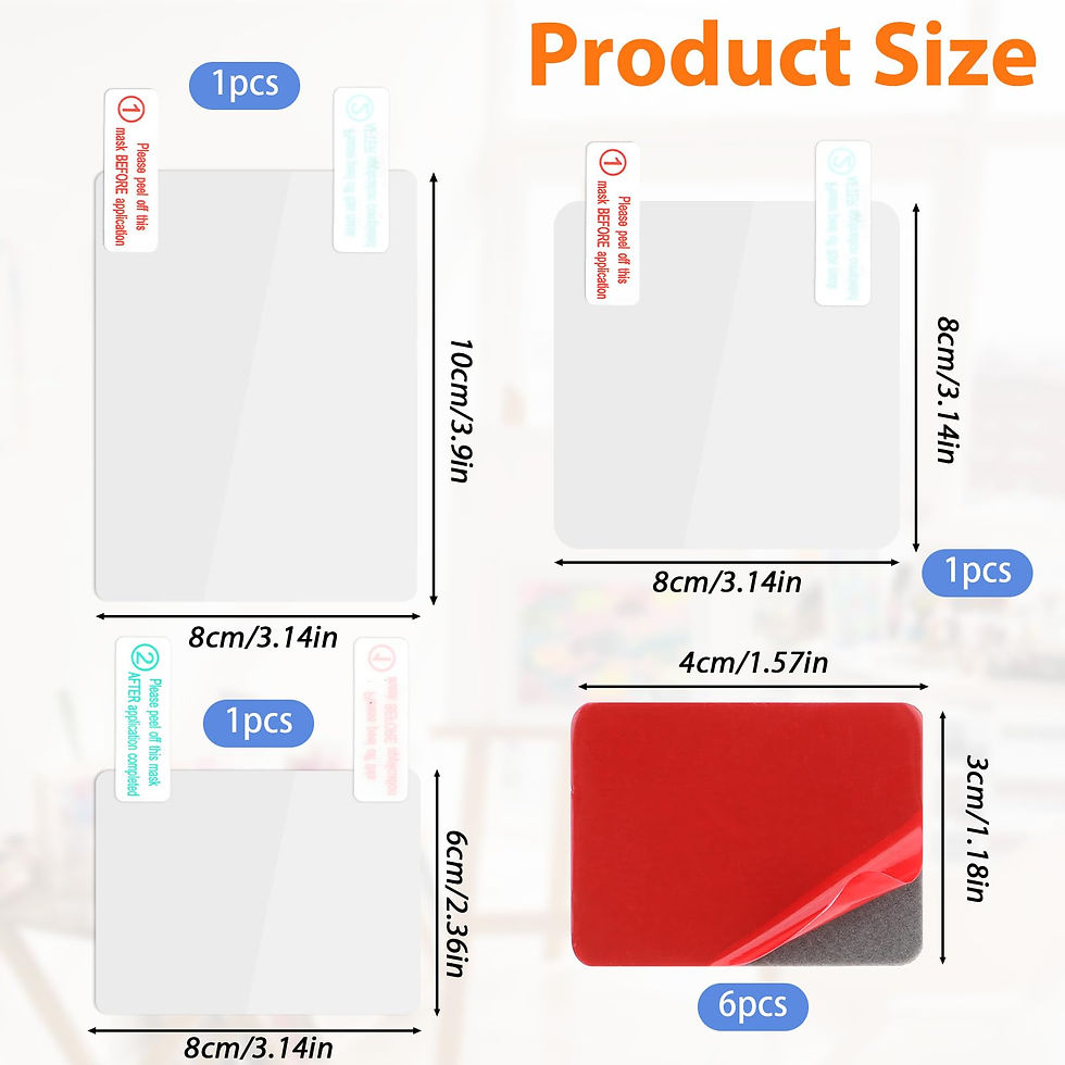 Thumbnail: 3 Pcs Electrostatic Stickers for Dash Cam Windshield Car 6 Pcs Weatherproof Film