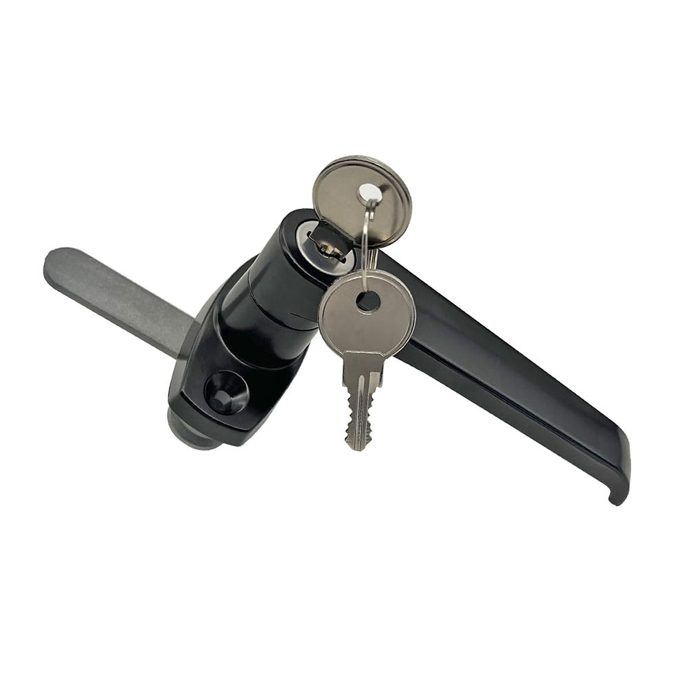 Thumbnail: 2 Sets Purocean Level Handle Cam Lock,L-Type Locking Door Handle,Cabinet Handle