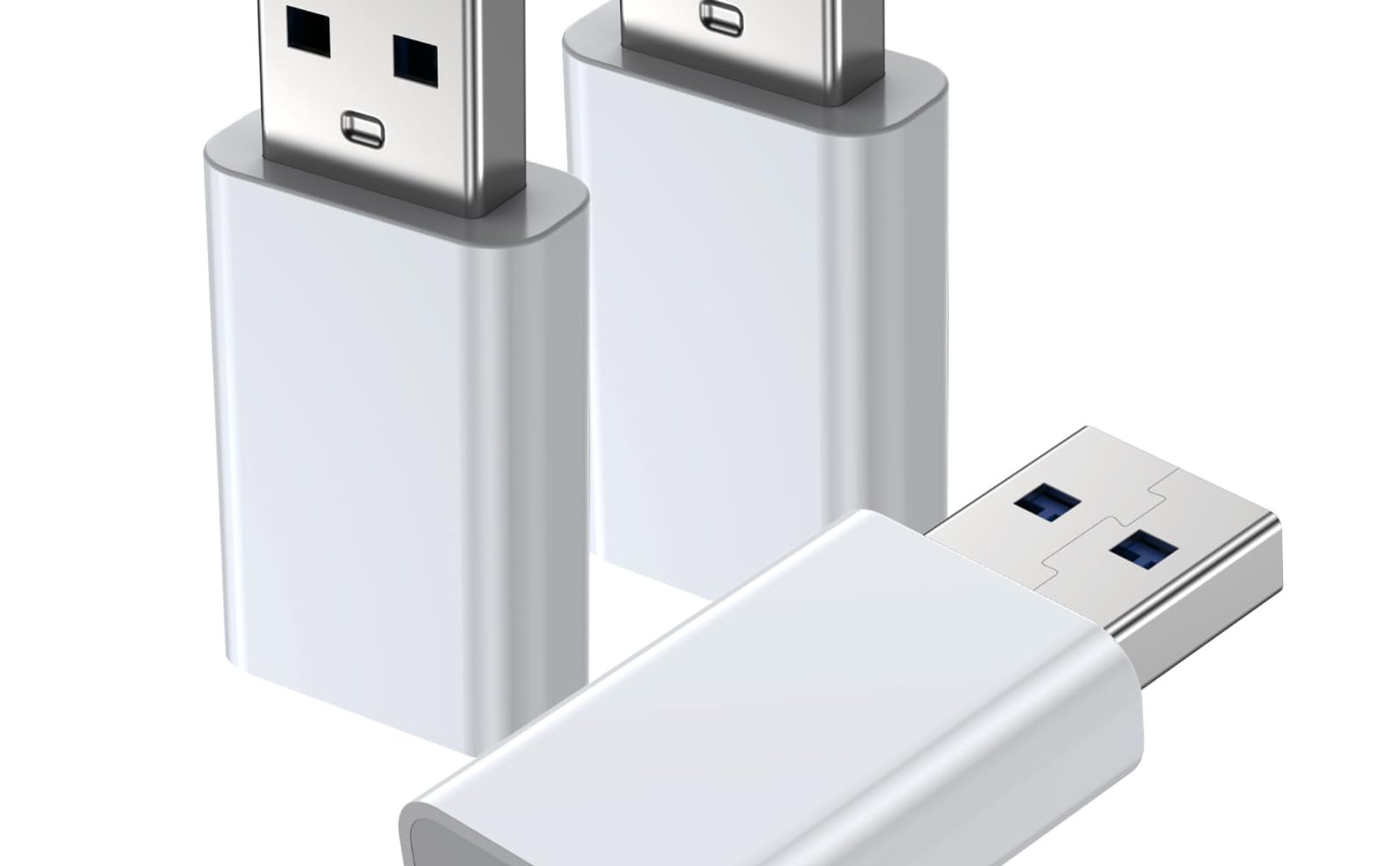 3-Pack USB to USB-C Adapter, OTG Charger Converter for iPhone & Samsung