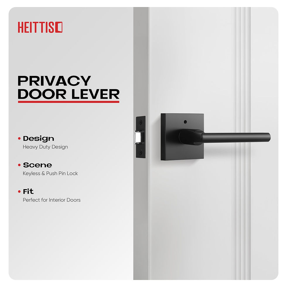 Thumbnail: Black Door Handles Interior, Matte Black Door Handles,Privacy Black Doorhandles