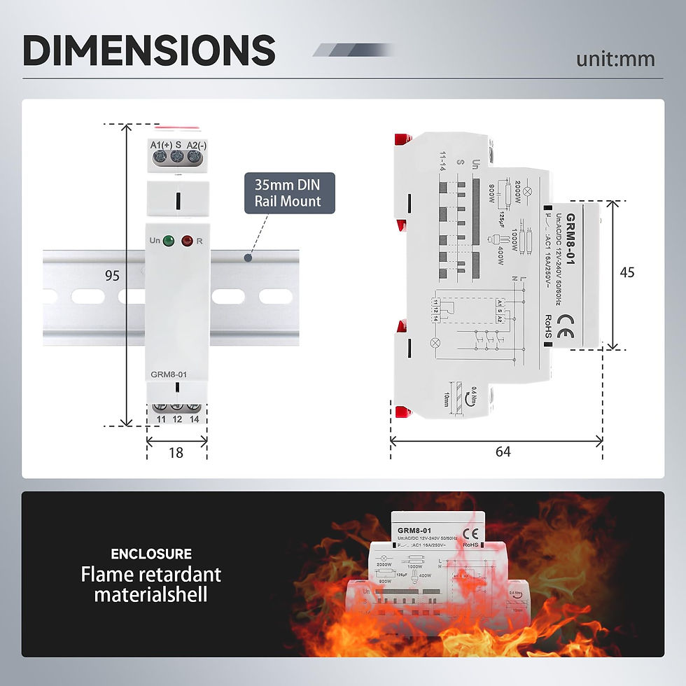Thumbnail: Electronic Relay, Relay Wide AC DC to Impulse Latching GRM8-01 Pulse Relays
