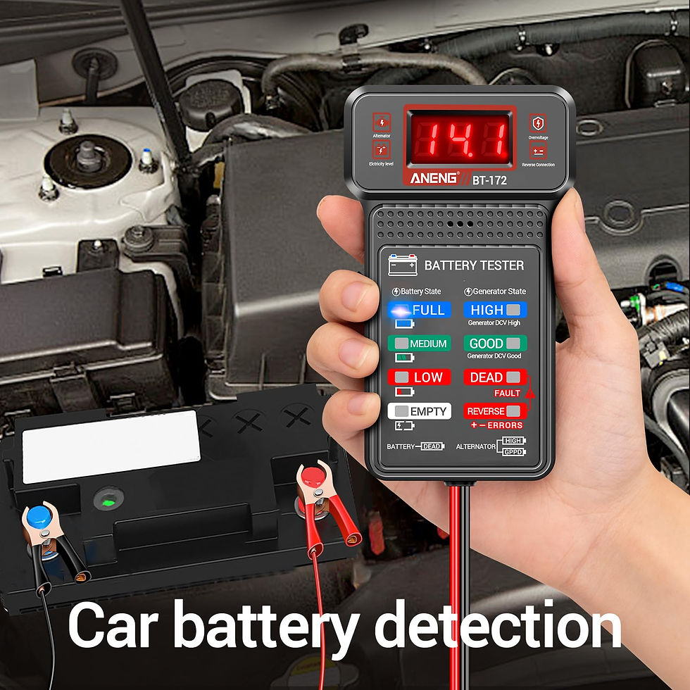 Thumbnail: ANENG Car Battery Tester, 12V Digital Voltage & Alternator Analyzer, LCD