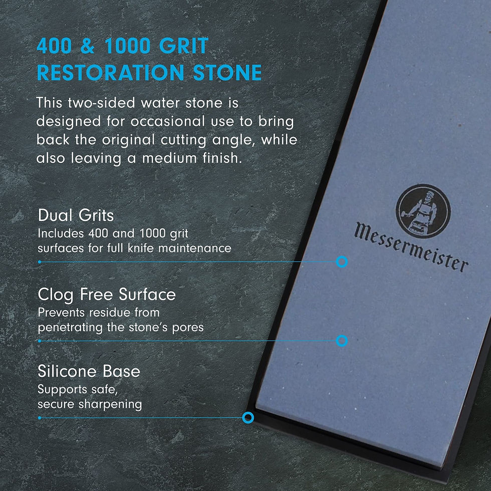 Thumbnail: Messermeister Two-Sided Restoration Stone - Sharpens & Polishes Knives Surface
