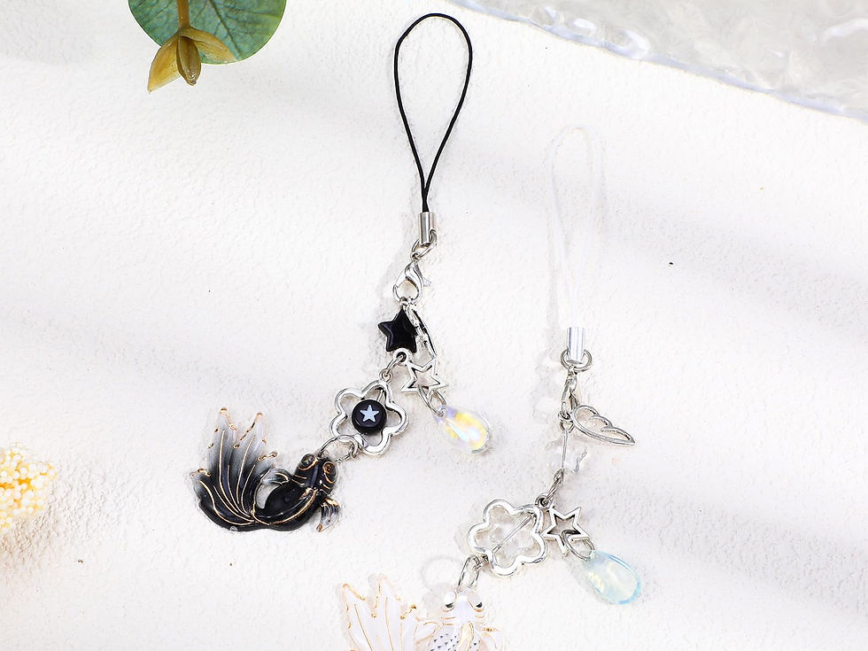 Thumbnail: Mabor Phone Charm Koi Aesthetic Y2K Cell Phone Strap, Beaded Lanyard