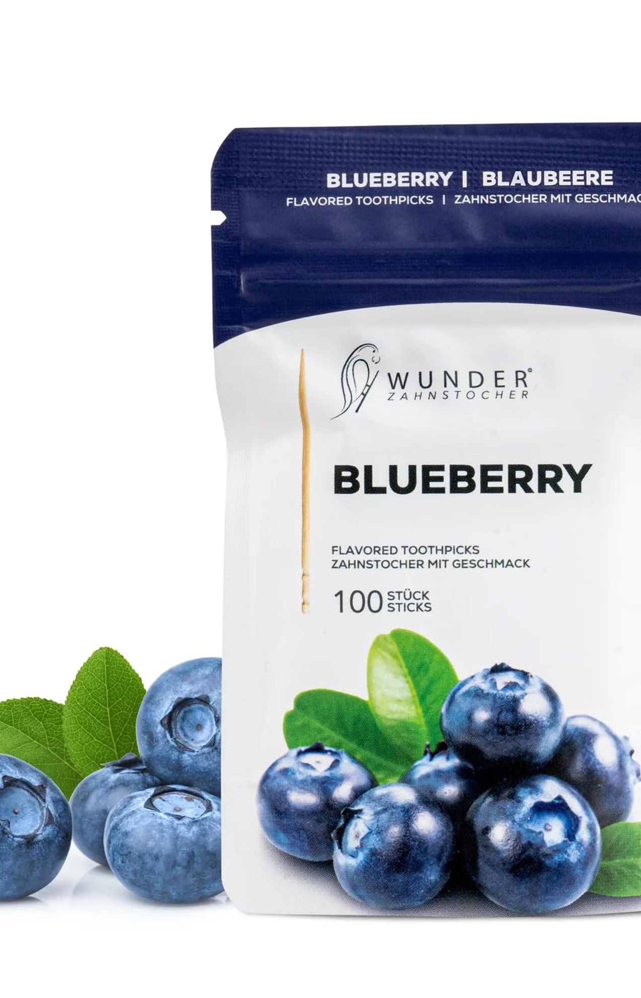 Wonder Toothpick Refill Pack, Blueberry Flavored, Sugar-Free