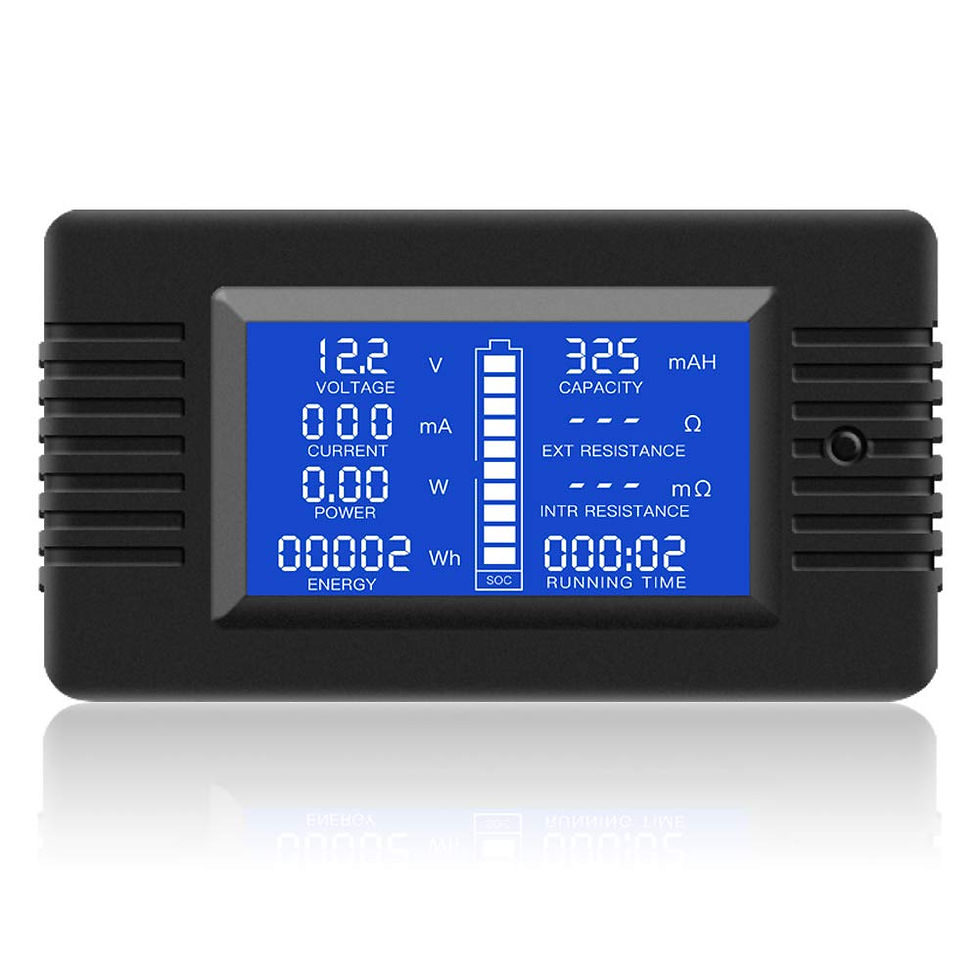 Thumbnail: DC Multifunction Battery Meter, LCD Display, Voltage/Current Solar Power Monitor