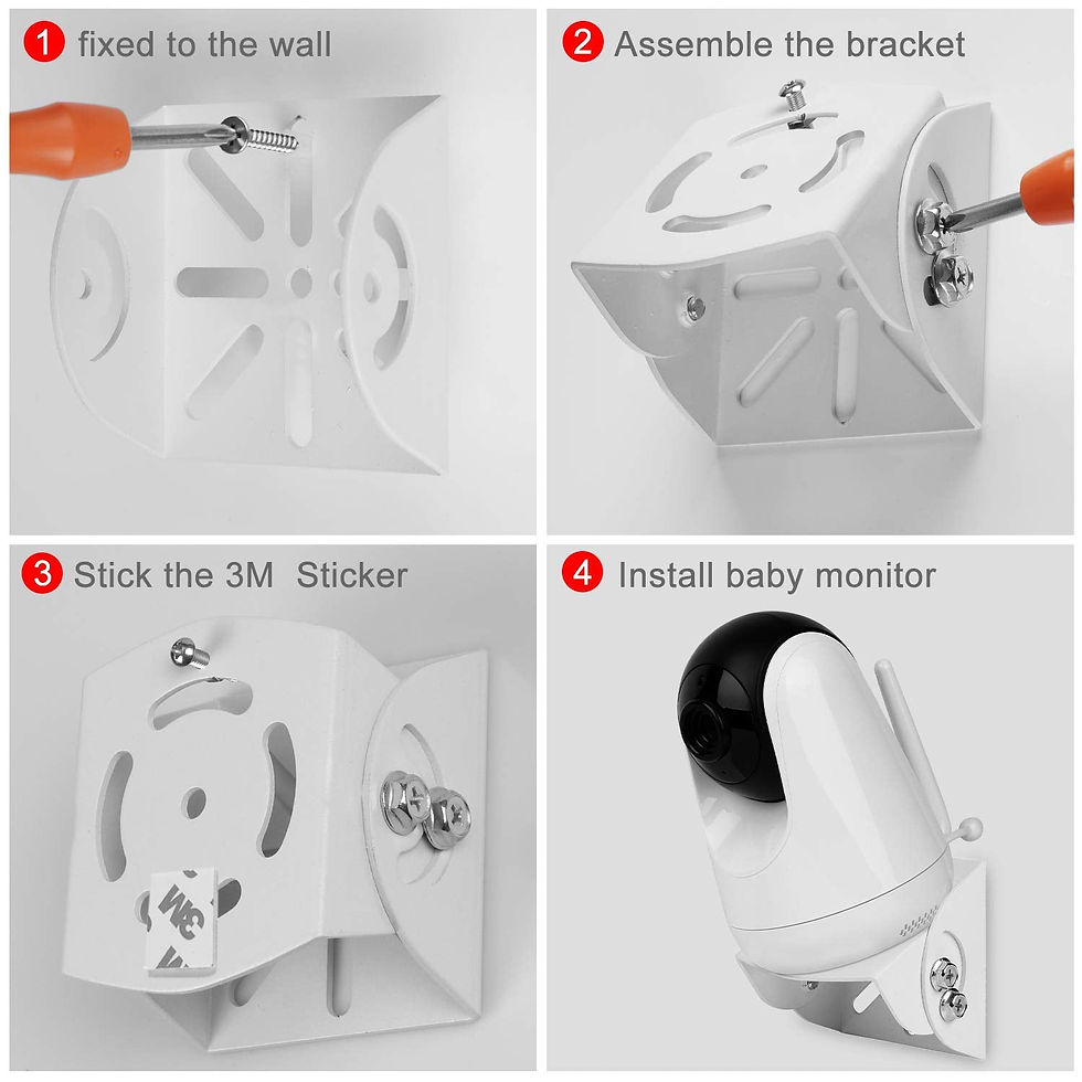 Thumbnail: Uogw Baby Monitor Mount, Adjustable Angle for VAVA, Aluminum Alloy (White)