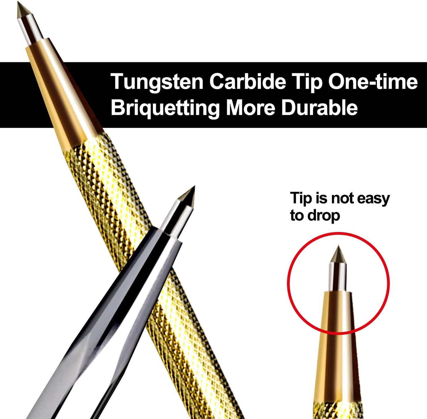 Tungsten Carbide Tip Scriber, Pen Carve Scribe Tools for Steel, Sheet and 12Pcs