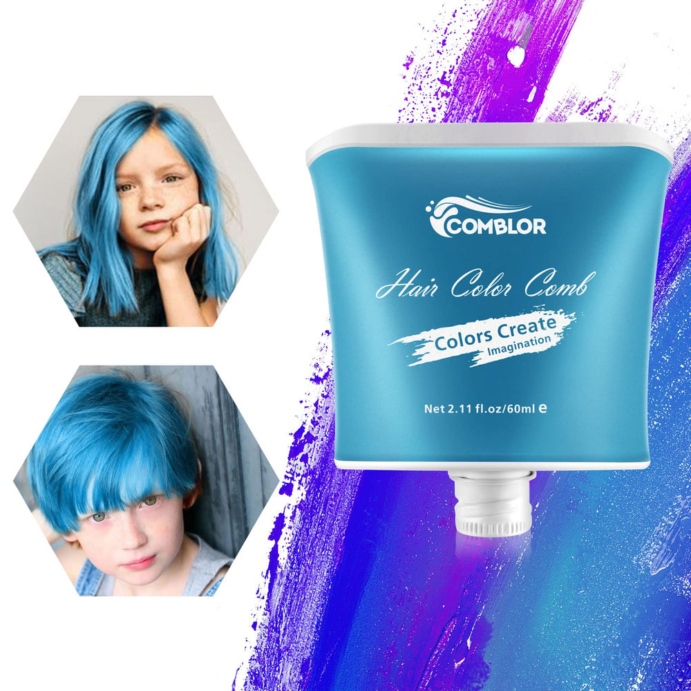 Temporary Blue Hair Dye for Kids | Wash-Out Hair Chalk | 60g, Party Gift