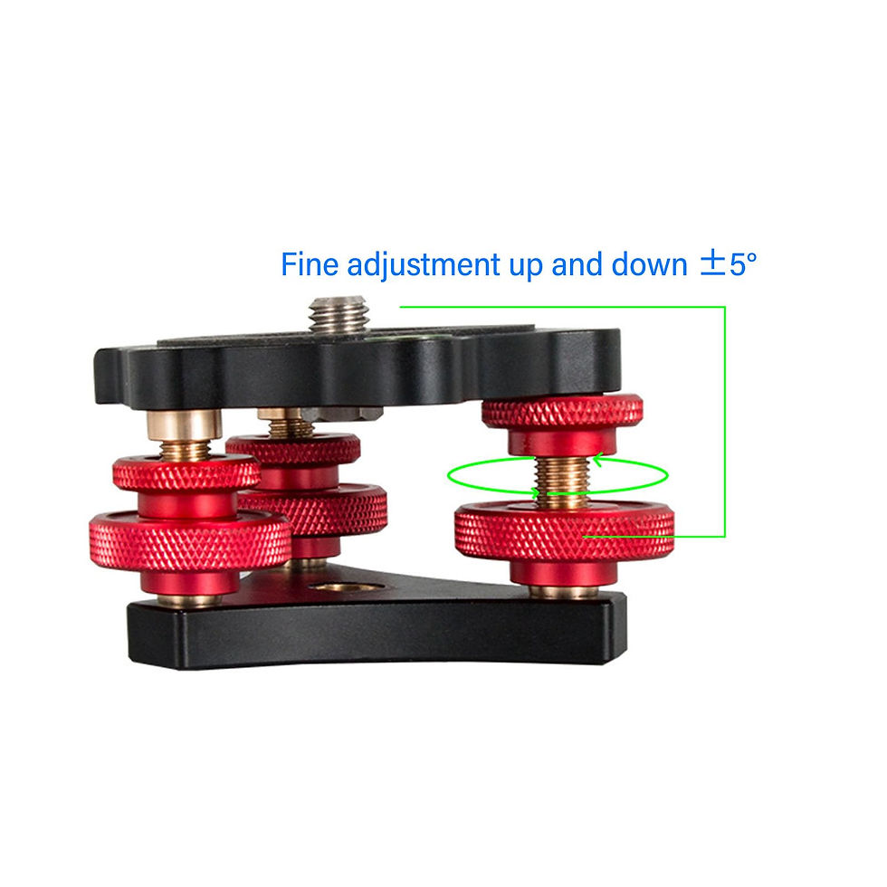 Thumbnail: Tripod Leveling Base with Bubble Levels, 3/8” Thread & 5° Angle Adjust