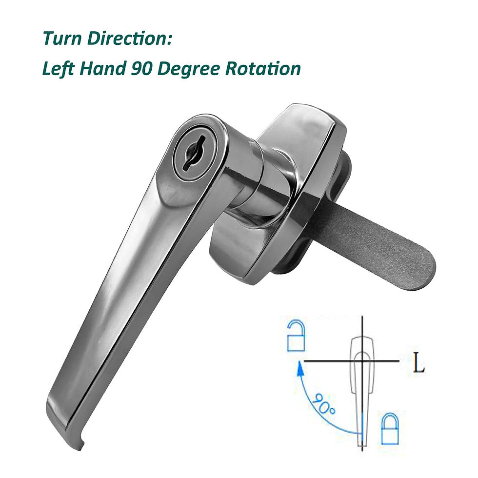 Thumbnail: 2 Sets Level Handle Cam Lock,L-Type Locking Door Handle,Cabinet Handle Lock