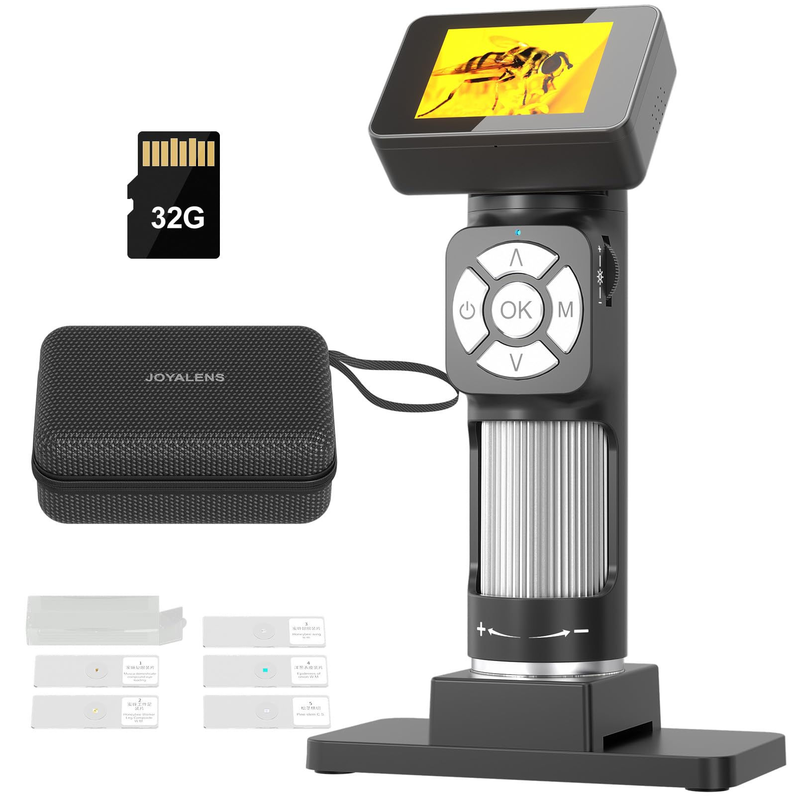JL112 Handheld for Kids Adults, Portable with Microscope Digital LCD Screen,