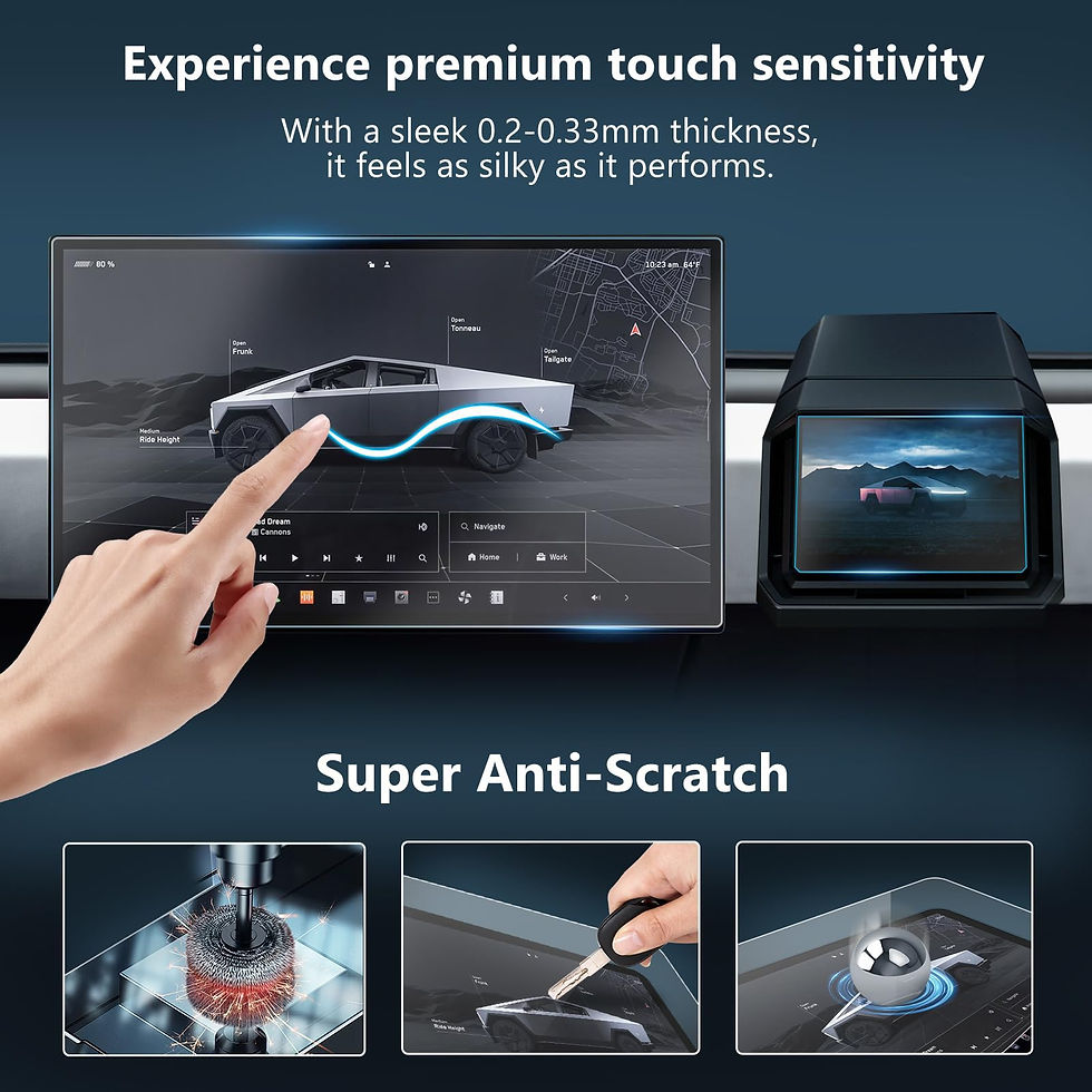 Thumbnail: 2024+ Tesla Cybertruck Screen Protector, 18.5" & 9.4" Clear HD, Anti-Glare