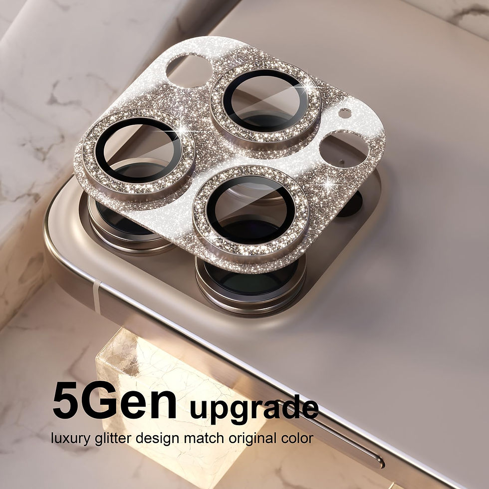 Thumbnail: Choiche Bling Camera Lens Protector for iPhone 16 Pro/Pro Max, Glitter
