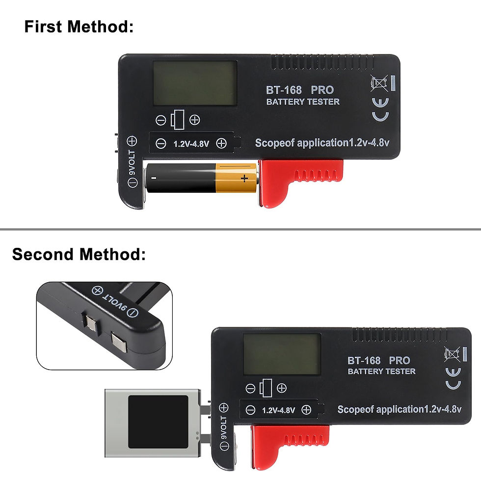 Thumbnail: 4pcs Digital LCD Battery Tester, Universal Checker for AA AAA C D 9V