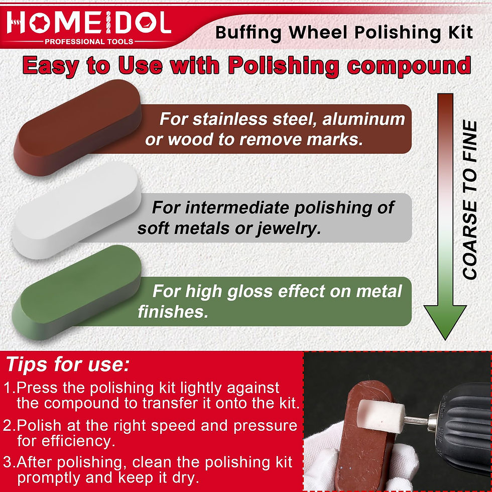 Thumbnail: 78PCS Wheel for Kit, Shank Buffing Dremel Polishing Tool Accessories with