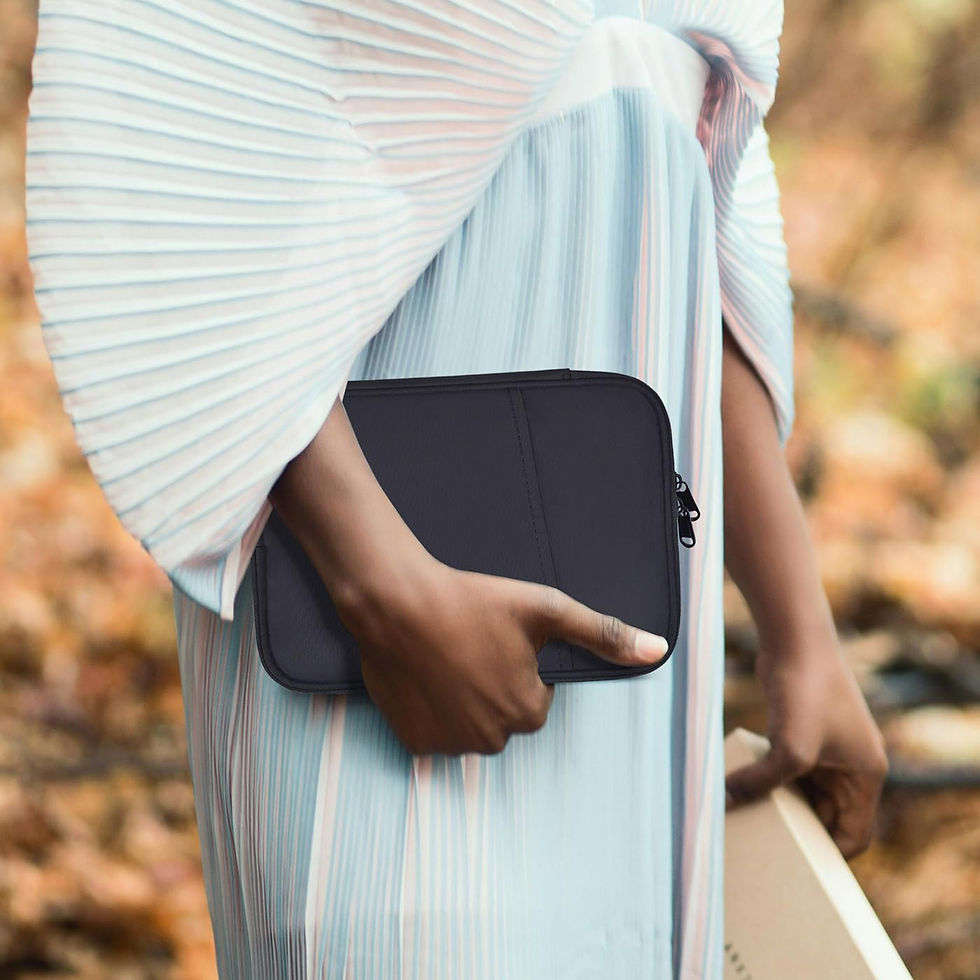 Thumbnail: 6-7" E-Reader Tablet Sleeve for Kindle, Fire 7, Kobo Clara (Black)