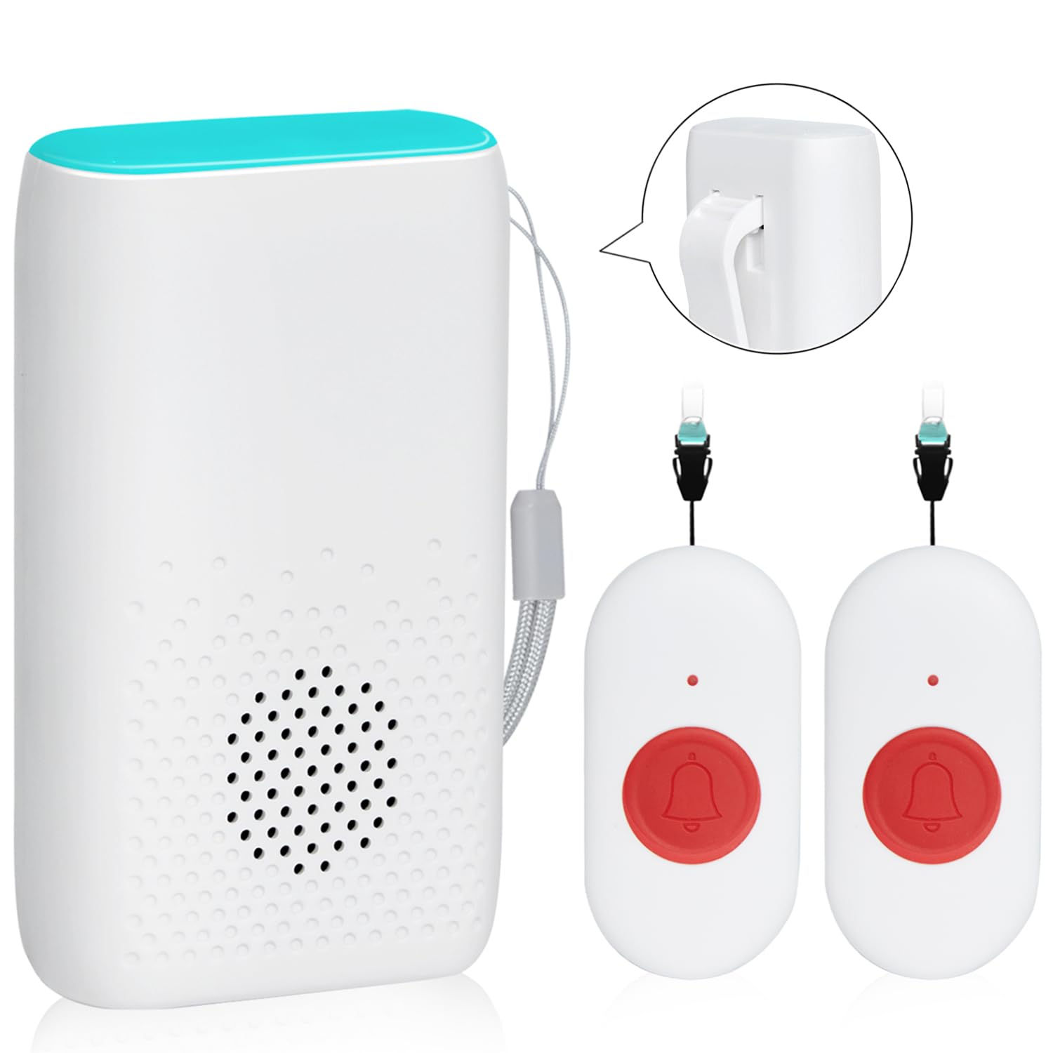 Wireless Nurse Alert SOS Call Button Vibration Caregiver Pager System Nurse