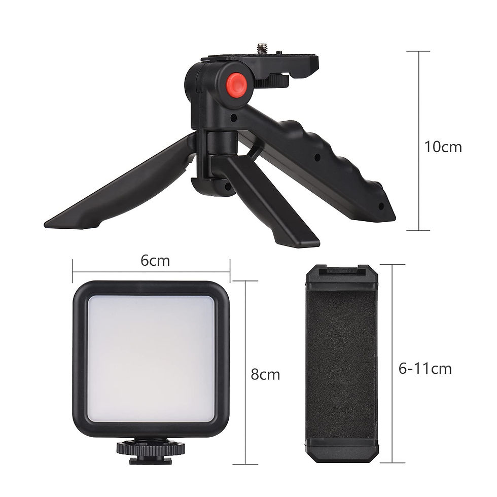 Thumbnail: Mini Vlog Kit � LED Light, Mic, Tripod & Phone Clip for Video & Live Stream