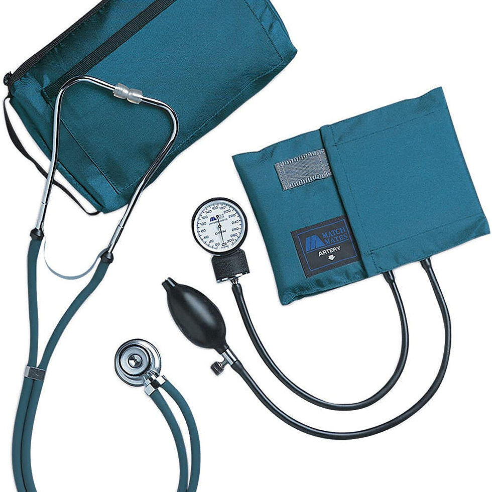 Thumbnail: MABIS Aneroid and Rappaport Stethoscope Blood Pressure Kit with Calibrated Nylon