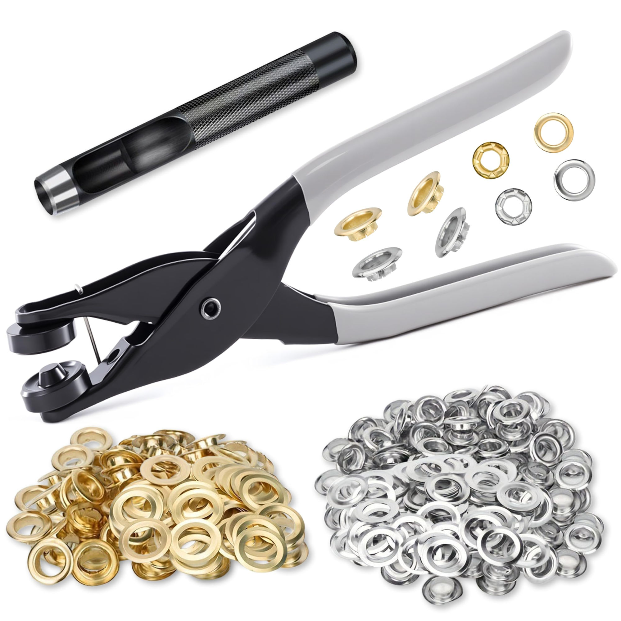 Heavy Duty Tool Kit - Die with Grommet 3/8 Inch of Present Hole Punch,