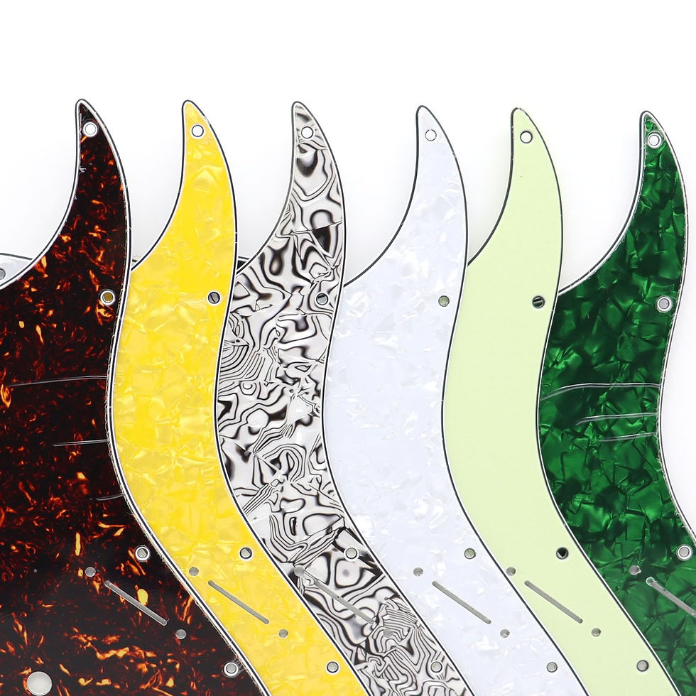 Thumbnail: 3ply Hole ST/Strat Style HSS Pick for 11 Pickguard Guard (Green Green Style