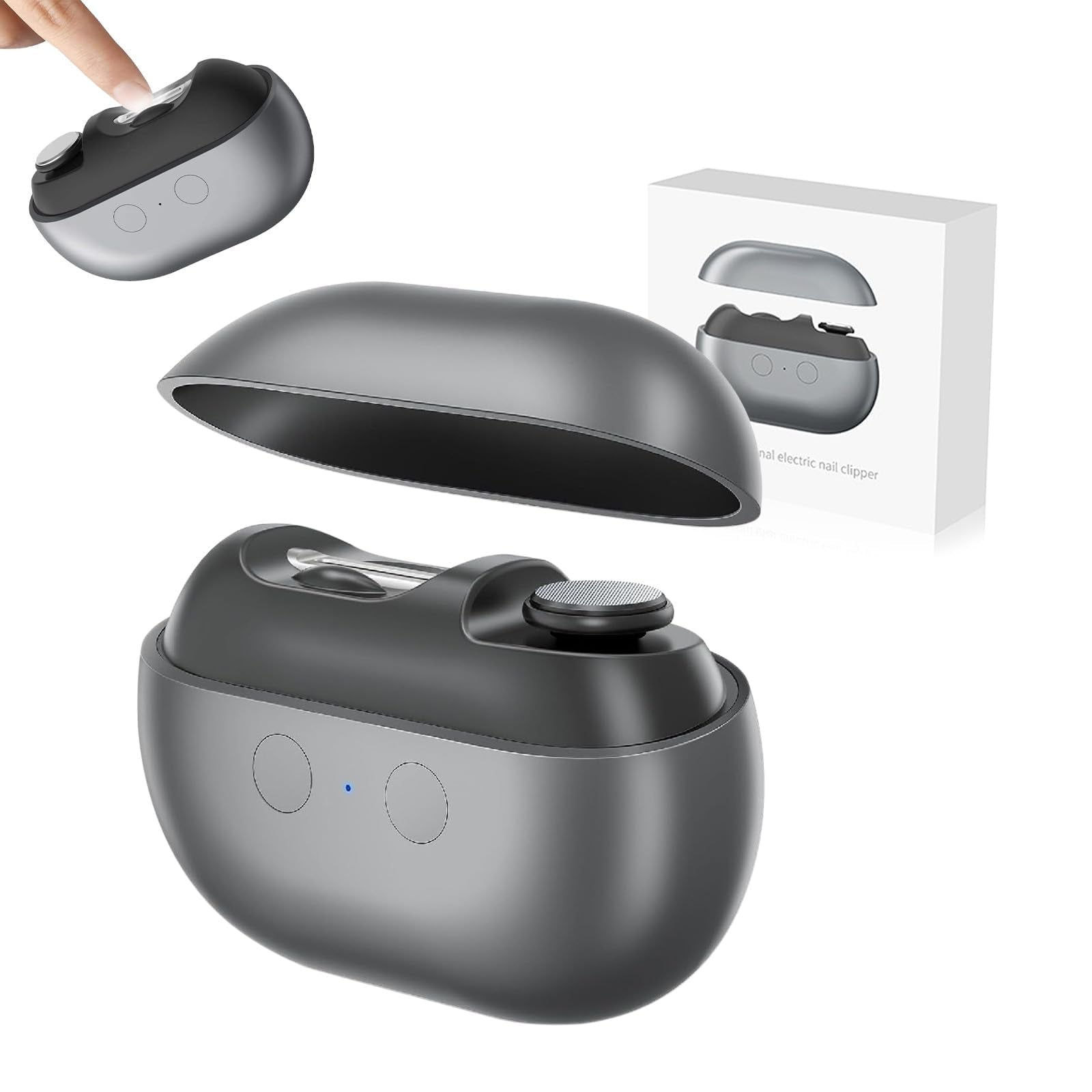 Easy Clip Nail Clipper, Easyclip, with Smart 2025 Upgraded LED and Clip