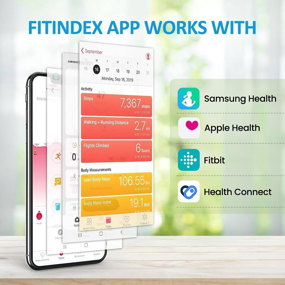 Thumbnail: FITINDEX Smart Scale � BMI Body Fat Bluetooth Digital App Sync 4 Electrodes