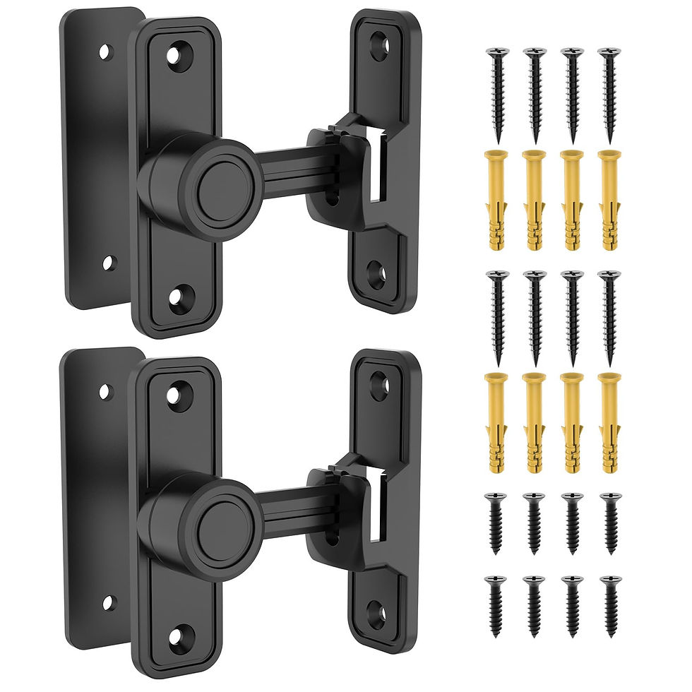 Thumbnail: Sliding Barn Door Lock Hardware, 90 Degree Locks for Barn Doors, Flip Gate