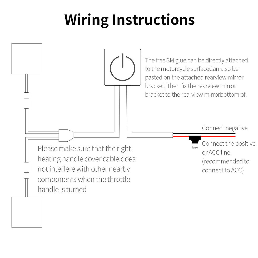 Thumbnail: 12V Heated Wraps for Direct Battery or Grip Motorcycle/ATV/Snowmobile, Design,