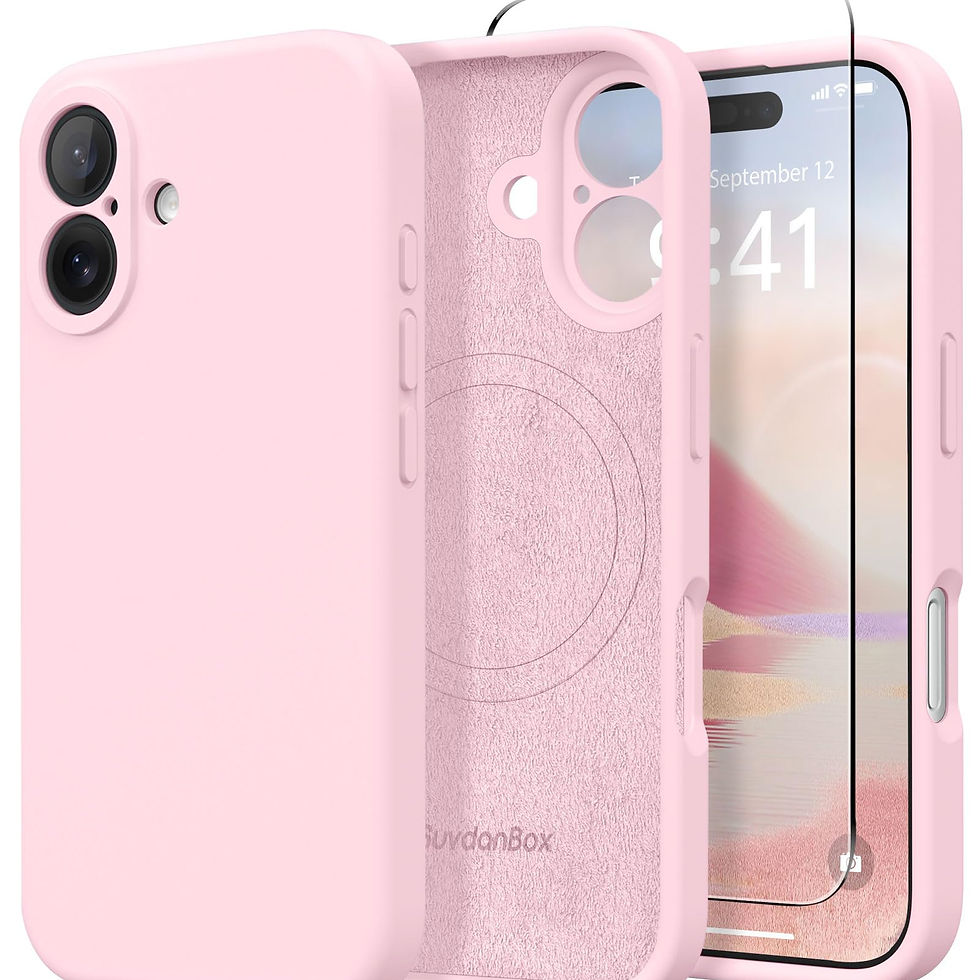 Thumbnail: Magnetic iPhone 16 Case, Full Camera Protection, Shockproof, Chalk Pink