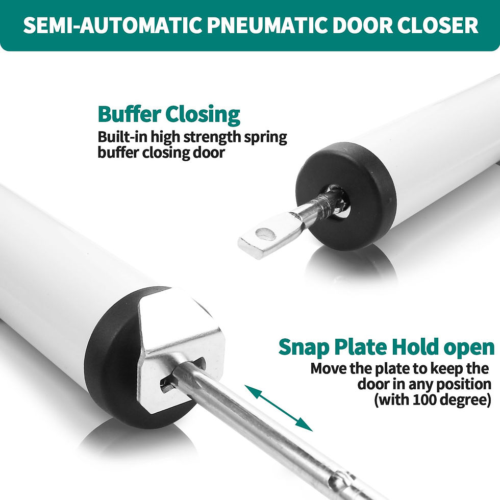 Thumbnail: 2 PCS Screen and Door Closer Kit, Heavy Duty Closer, Push Button Latch Set