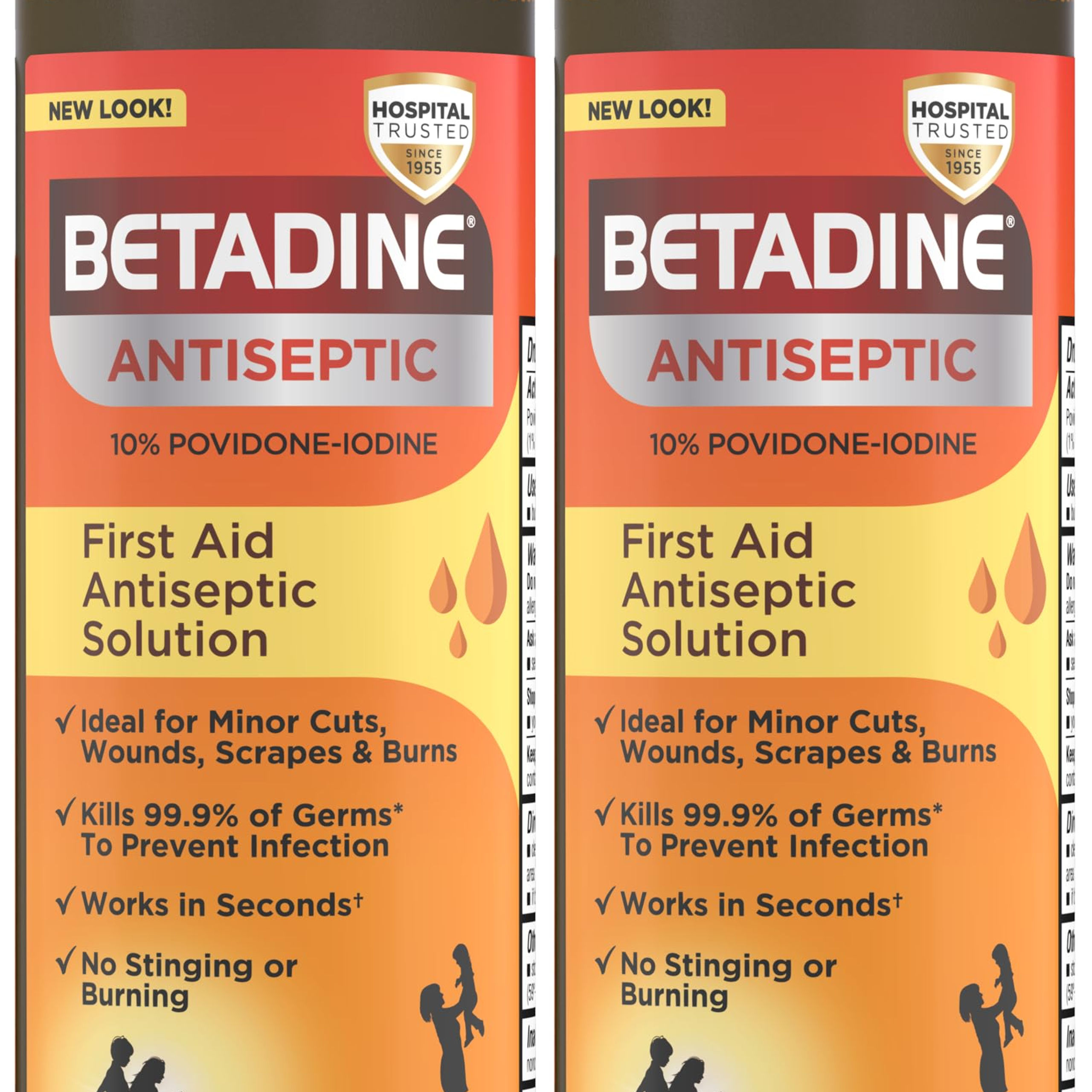 Betadine Antiseptic Povidone Solution Fl of Kills Iodine 8 Oz, Povidone