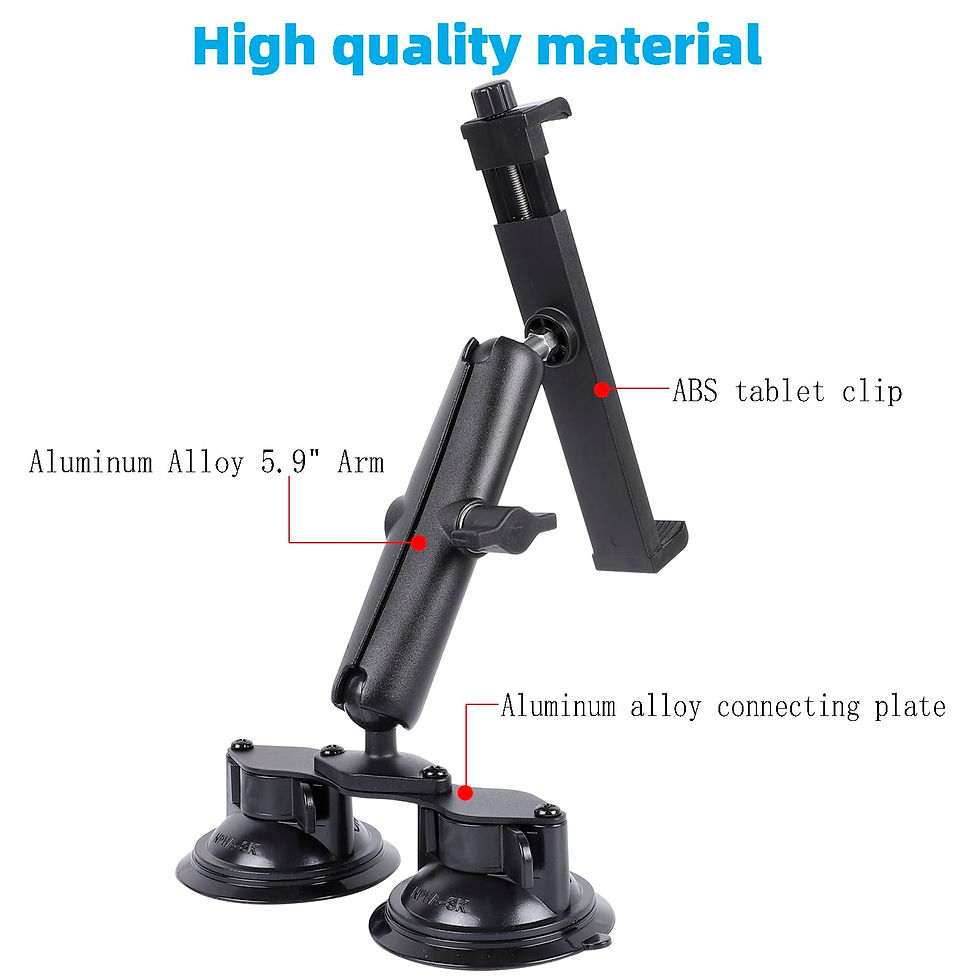 Thumbnail: iPad Pro 12.9" Tablet Mount, Dual Suction Cup Base for Car Windshield