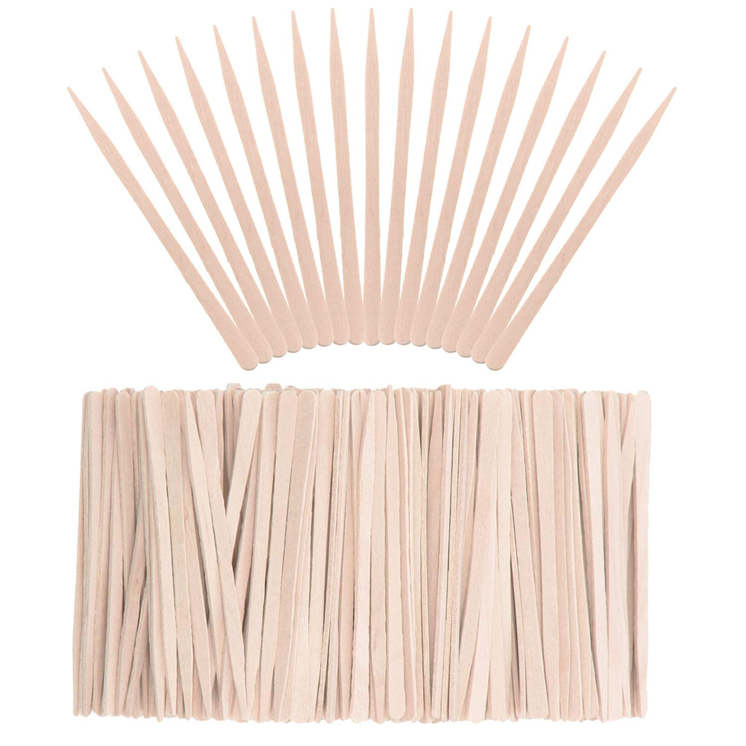 Whaline 400PCS Eyebrow Wax Sticks, Small Wood Spatulas for Waxing