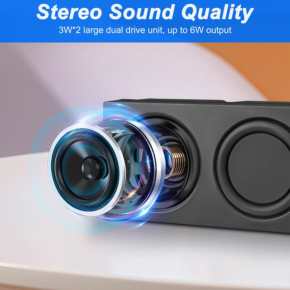 Thumbnail: MEIRIYFA Computer Speakers, Mini USB Powered PC Stereo, 3.5mm AUX Input (Black)
