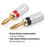 Thumbnail: Speaker Banana Plugs 6 Pcs, Dual Screw Connector for Home Theater Sound Systems