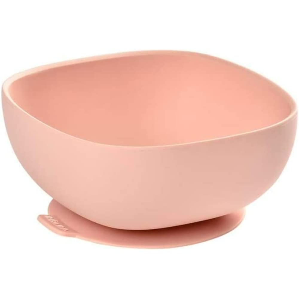 B�ABA Suction Silicone Bowl - Non-Slip, Microwave Safe, Baby Weaning Bowl (Pink)