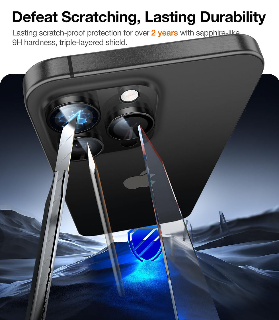Thumbnail: UltraGlass for iPhone Pro Lens Protector 16 Max/16 Camera Black Shatterproof]
