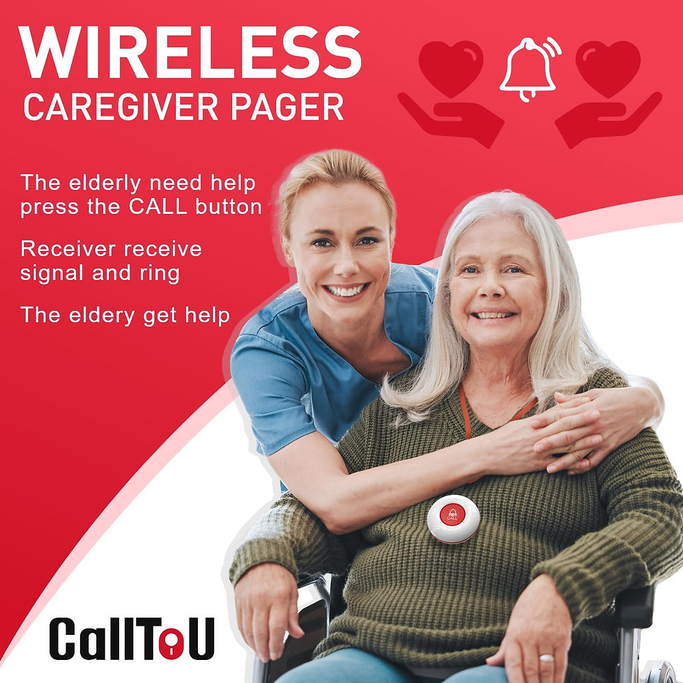 Thumbnail: CallToU Wireless Call Button Nurse Alert Feet Caregiver Pager System for