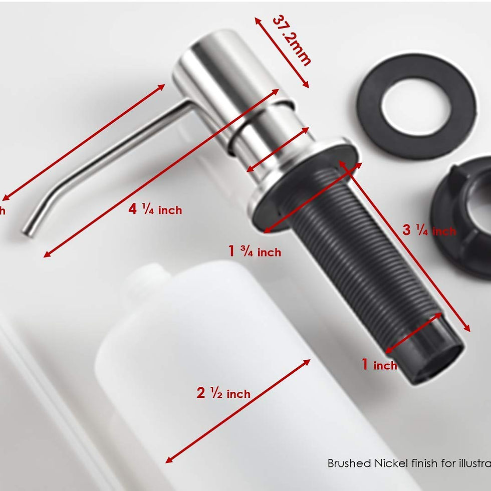 Thumbnail: Soap Dispenser for Kitchen (Brushed Nickel), Fit Sink 1-to-1.25-inch in