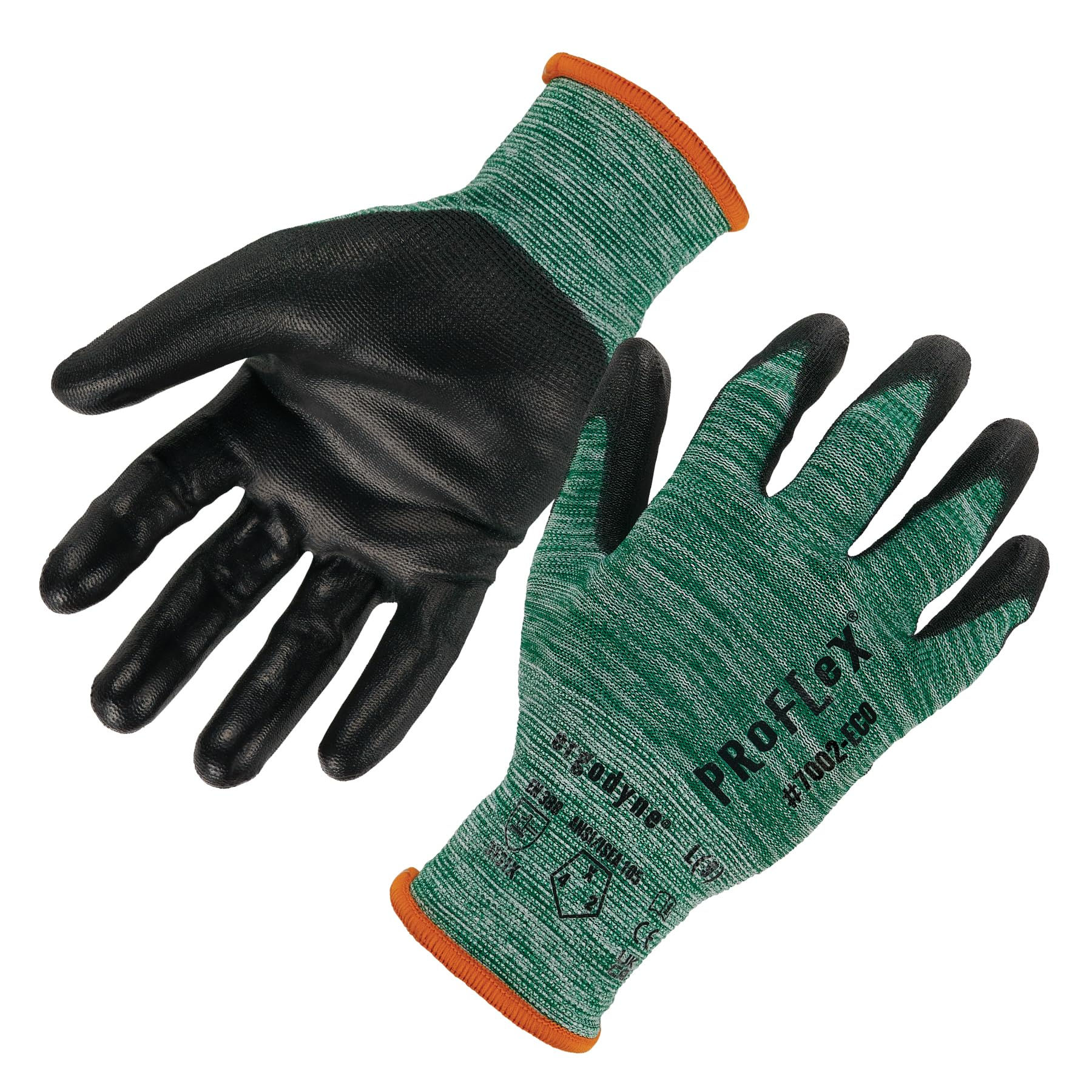 Ergodyne ProFlex Work Recycled PU Coated Post 7002-ECO Glove, Palms Gloves,